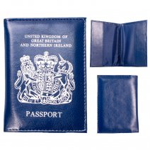 1501 NAVY GRAINED PU PASSPORT HOLDER
