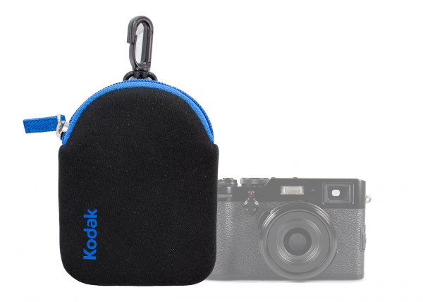 kodak small padded compact media case blk blue