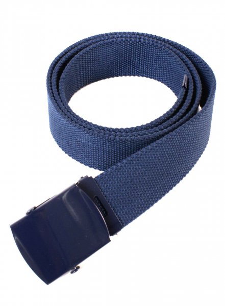 2794 BLUE CANVAS BELT WITH MATCHING BUCKLE & TIP