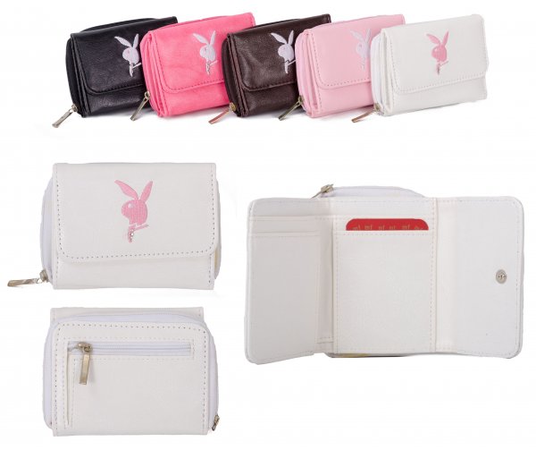 PU-1B WHITE RABBIT PURSE W/ REAR