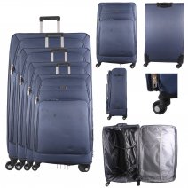 N516 NAVY TRAVEL TROLLEY SUITCASE SET OF 4