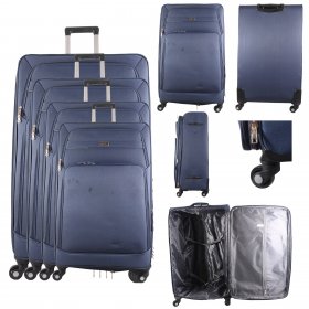 N516 NAVY TRAVEL TROLLEY SUITCASE SET OF 4