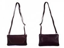 RL 666 BROWN LEATHER BAG WITH POPPER FLAP CLEARANCE