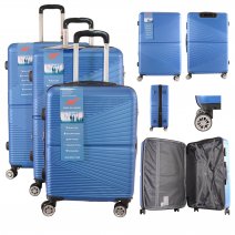 T-HC-12 ROYAL BLUE TRAVEL TROLLEY SUITCASE SET OF 3