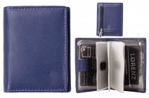 0412 NAVY RFID PROOF LEATHER CARD HOLDER