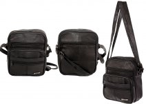 1451 S Nappa Gents/Unisex Bag with 5 Zips BLACK