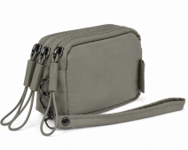 2298 Olive Grey Three Top Zip Compartments