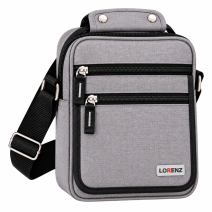 2575 Grey Lorenz Shoulder Bag With Adj Strap (New)