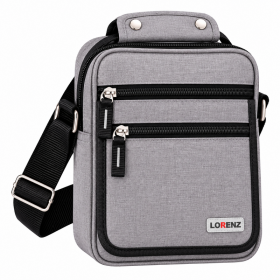 2575 Grey Lorenz Shoulder Bag With Adj Strap (New)