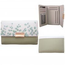 7281 LIGHT SAGE TRIFOLD PURSE WITH CREDIT CARD SLOTS