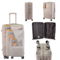 T-HC-20 SILVER SET OF 4 TROLLEY SUITCASES