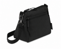 2309 Black Lorenz Top Zip Mini Shoulder Crinkled Nylon Bag