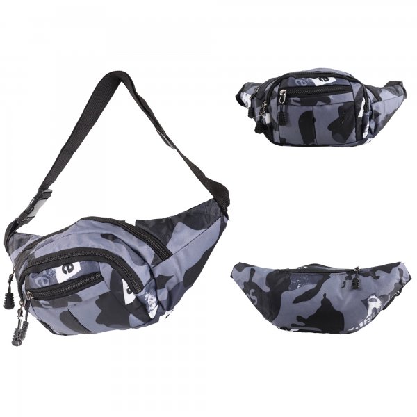 8042 BLACK/GREY ARMY LORENZ WAIST BAG