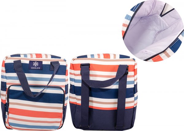 JBLB05 NAVY STRIPE COOLER BAG