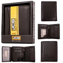 JCBNC54C BLACK GENUINE LEATHER RFID WALLET