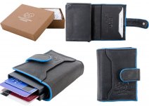 RL 9005 RFID C-SECURE CASE WALLET BLACK BLUE