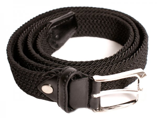 2796 UNISEX STRETCHY WOVEN BELT 1.3" BLACK