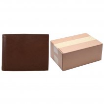 1066 ASSORTED TAN ITALIAN LEATHER RFID BOX OF 10