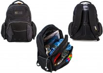 JCBBP17 Black/GRAY Rucksack w/ 5 zip compartments