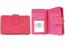 5905SUMMER PINK LEATHER GRAIN PU PURSE, ZIP AND WALLET SCTION