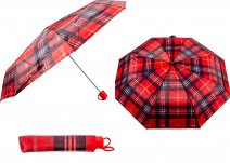 2801 Red Check Compact Umbrella