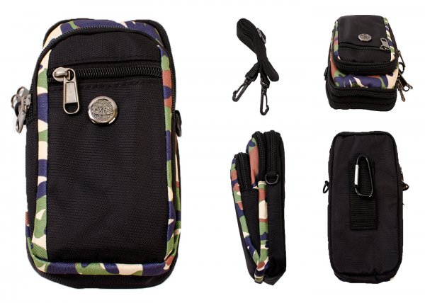 LL-93 CAMOUFLAGE BLACK POLYESTER SHOULDER BAG