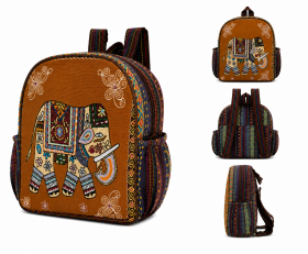LL-220 BROWN ELEPHANT CANVAS BACKPACK
