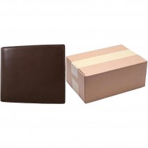 1011 ASSORTED BROWN ITALIAN LEATHER WALLET BOX OF 10