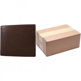 1011 ASSORTED BROWN ITALIAN LEATHER WALLET BOX OF 10