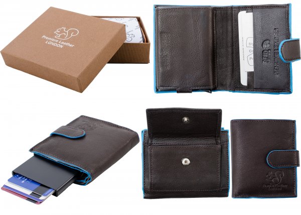 RL 9004 RFID C-SECURE CASE WALLET BROWN BLUE