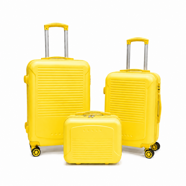 T-HC-716 SET OF 3 Yellow Premium Hard Shell Suitcases