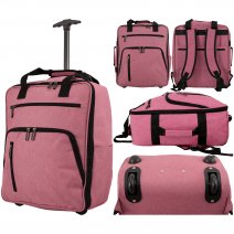 TR-E-002 PINK EASYJET UNDERSEAT CABIN SIZE 2-WHEELED BACKPACK