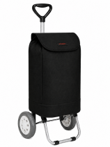 6957/W Plain Black 2-Wheel Shopping Trolley Bag