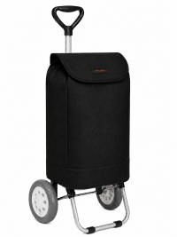 6957/W Plain Black 2-Wheel Shopping Trolley Bag