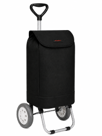6957/W Plain Black 2-Wheel Shopping Trolley Bag