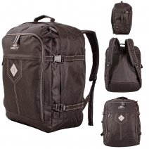 JBBP284 BLACK/GREY RUCKSACK WITH MULTIPLE ZIPS BACKPACK