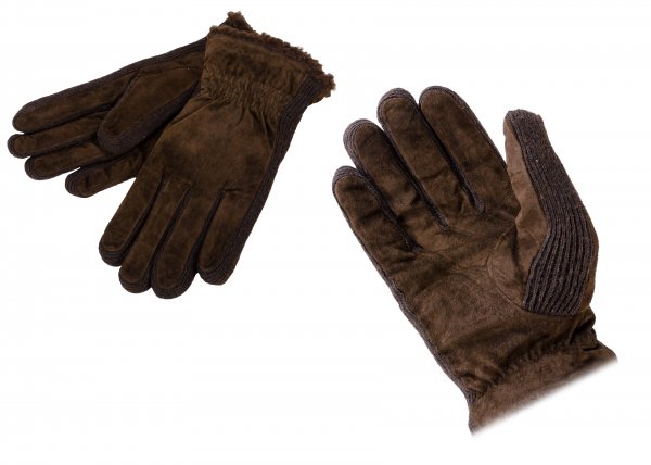 LG-101 MEDIUM SUEDE BROWN GLOVES W/LINING