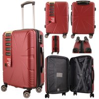 T-HC-CABIN-2029 BURGUNDY CABIN-SIZE TRAVEL TROLLEY