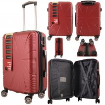 T-HC-CABIN-2029 BURGUNDY CABIN-SIZE TRAVEL TROLLEY