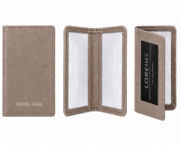 0994 Beige Folding Slimline Leather Travel Card Holder 0994 Beige Folding Slimline Leather Travel Card Holder