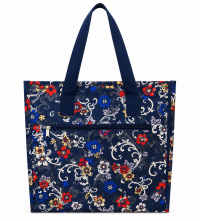 LL-7433P2 NAVY FLOWER SHOPPING BAG LL-7433P2 NAVY FLOWER SHOPPING BAG