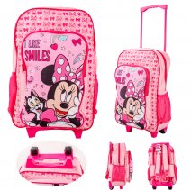 1019HV-3167N PINK MINNIE TROLLEY & BACKPACK