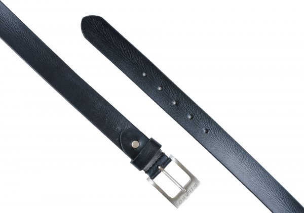 2910 Black 1.25" DISTRESSED LEATHER BELT-NICKEL BCKL XL