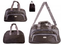 163S BLACK/GREY SMALL HOLDALL UNISEX BAG WITH ADJUSTABLE STRAP