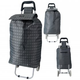 MS-001 SILVER BOX TWO WHEEL SHOPPING TROLLEY