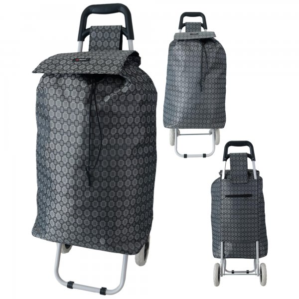 MS-001 SILVER BOX TWO WHEEL SHOPPING TROLLEY