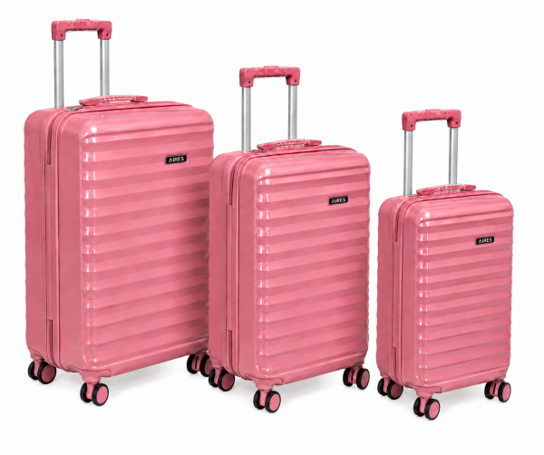 AP-2301 Dusty Pink 3-Pieces Hard Shell Travel Luggage Set
