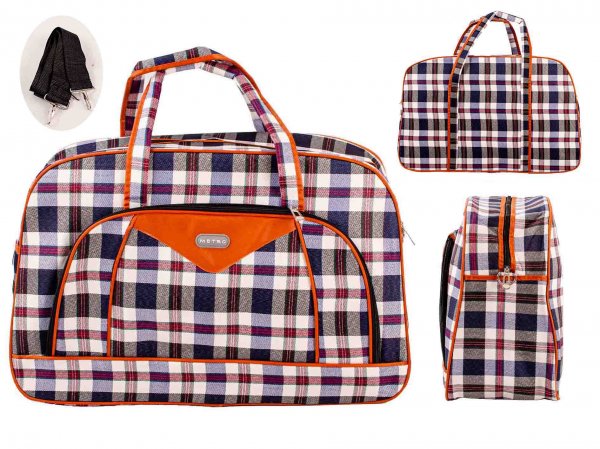 LL-37 ORANGE NAVY HOLDALL UNISEX BAG WITH ADJUSTABLE STRAP