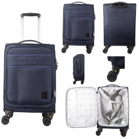 VINHO-0018630 NAVY 21" CABIN SIZED TRAVEL TROLLEY SUITCASE
