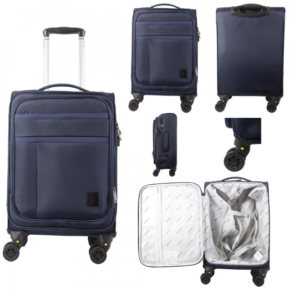 VINHO-0018630 NAVY 21" CABIN SIZED TRAVEL TROLLEY SUITCASE